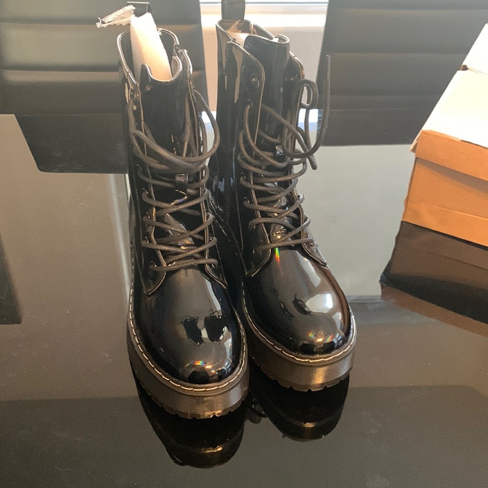 Portland Combat boots Black Rainbow size 8